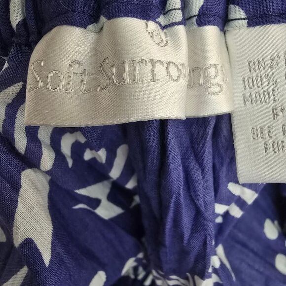 Soft Surroundings Womens Maxi Skirt Blue and White Size PXL Bohemian Fairycore - Picture 5 of 6